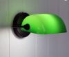 BANKERS READING WALL LIGHT WITH GREEN GLASS SHADE